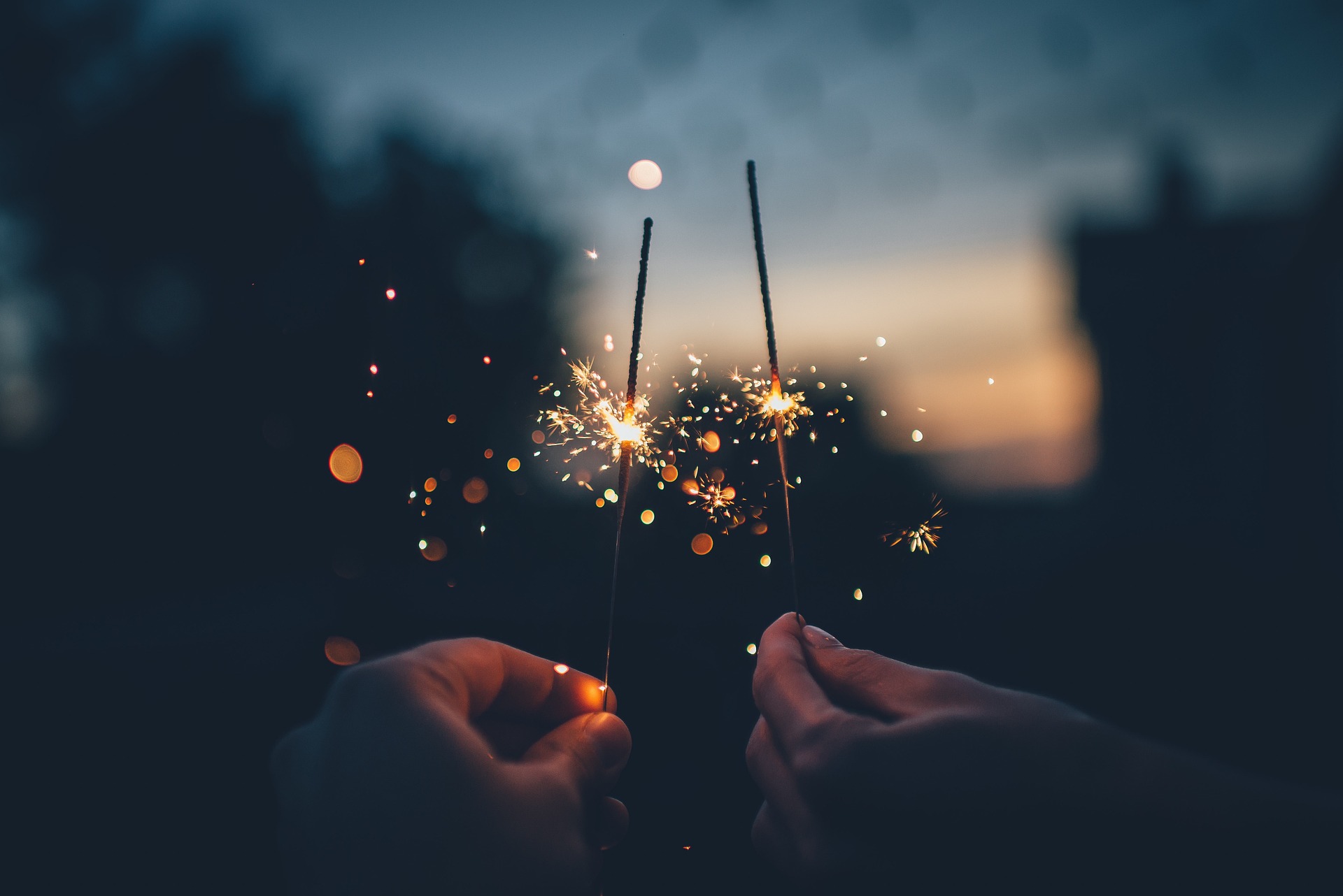 sterretjes met vuurwerk